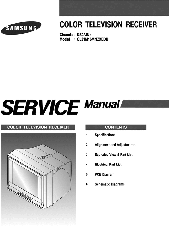 Product picture Samsung CL21M16MNZXBDB Service manual 